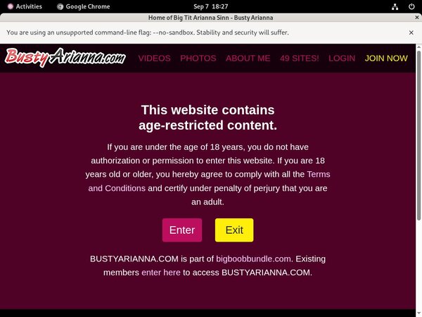 Arianna Busty Login Account