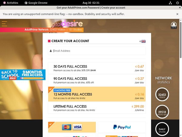 Digital Desire Con Deposito Bancario
