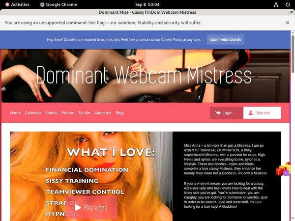 Dominant Miss - Classy FinDom Webcam Mistress Clips