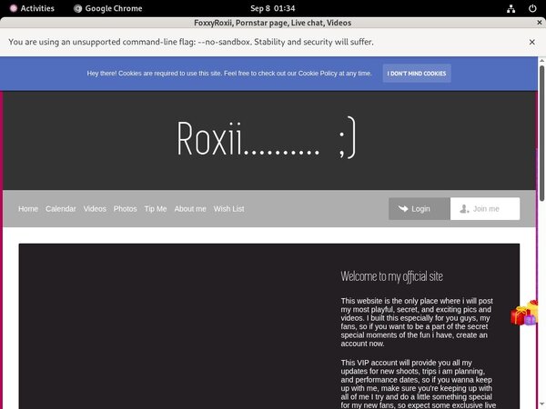 FoxxyRoxii Paysite Discounts