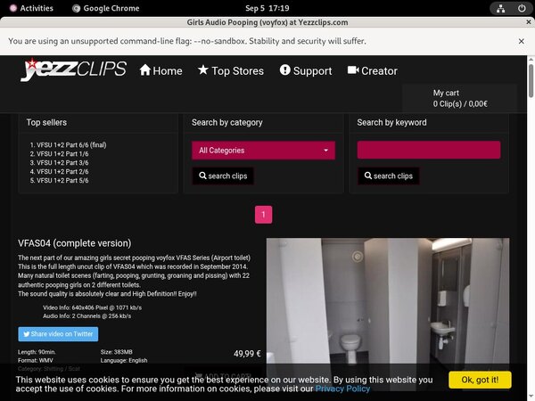 Girls Audio Pooping (voyfox) Checkout Form