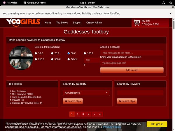 Goddesses Footboy Member Passwords