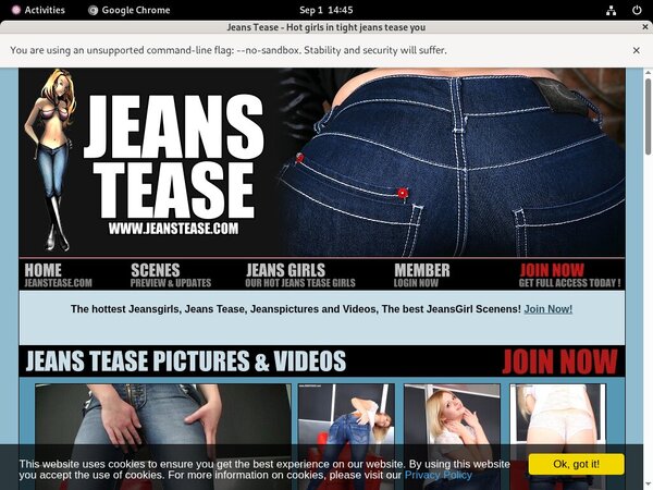 Jeans Tease Bank Payment