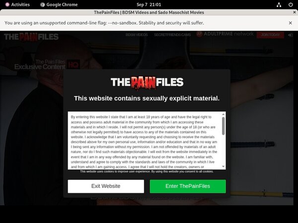 Sign Up Thepainfiles