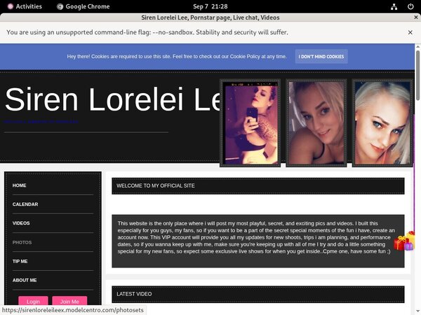 Sirenloreleileex.modelcentro.com Tour