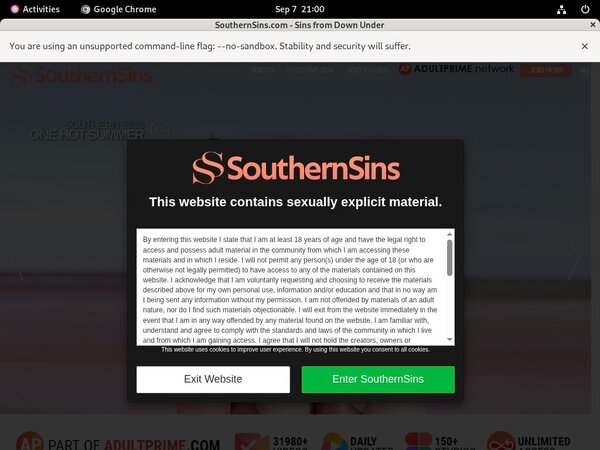 Southernsins.com Websites