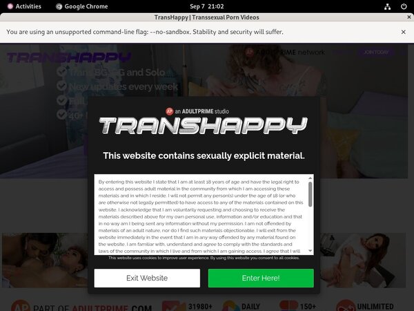 Transhappy.com Join Page