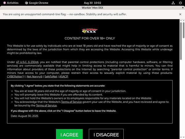 XXX Men Workin Promo Code